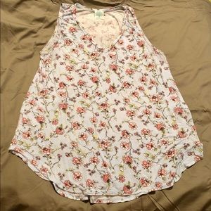 Floral Print Swing Tank - 1X